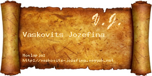 Vaskovits Jozefina névjegykártya